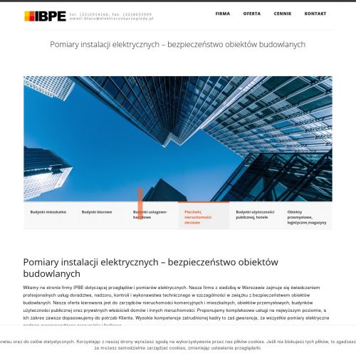 Badanie instalacji elektrycznej - Warszawa