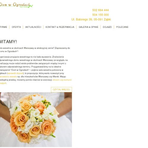 Sale weselne warszawa i okolice w Zielonce