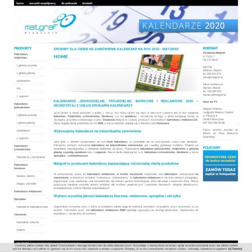 Producent kalendarzy trójdzielnych