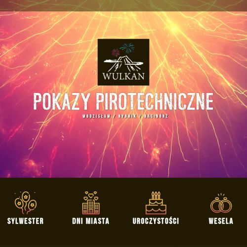Pokazy fajerwerków na uroczystości śląsk w Rybniku