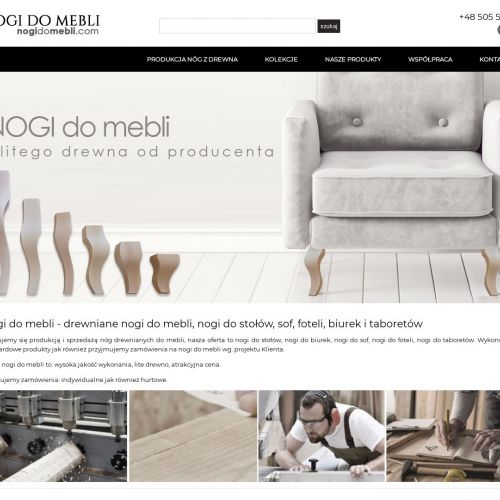 Noga meblowa z drewna
