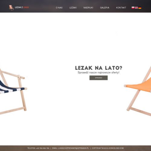 Leżaki reklamowe z nadrukiem cyfrowym