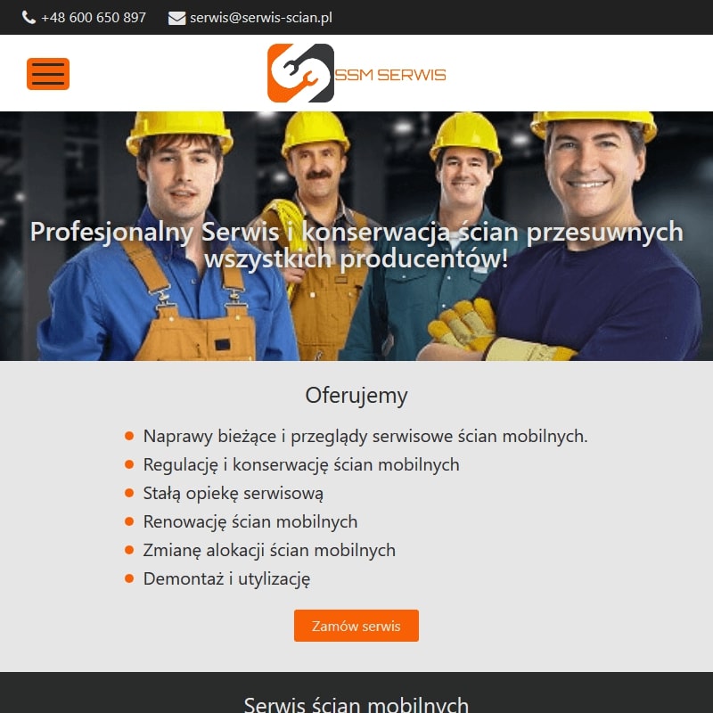 Serwis ścian mobilnych - Warszawa