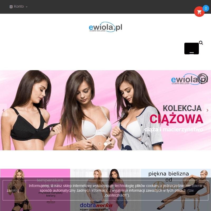 Bielizna koronkowa z paskami w Mikołajkach