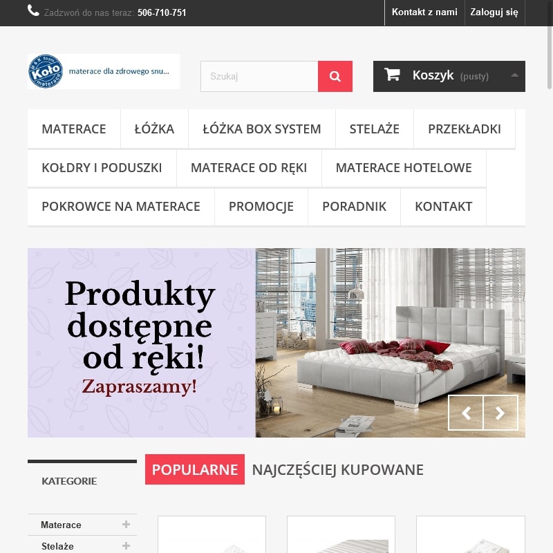 Materac koło 160x200 w Kole