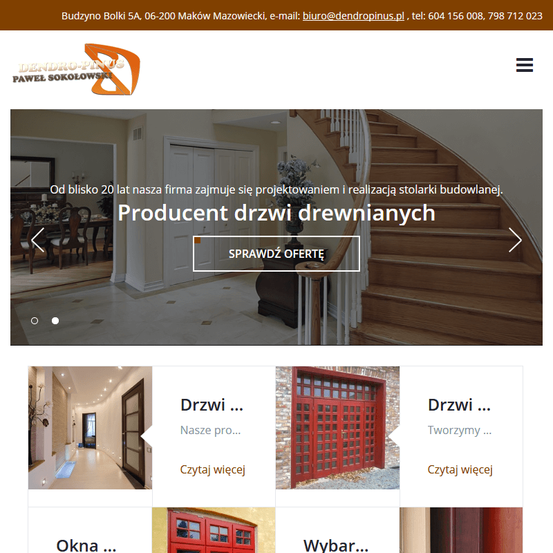 Drzwi drewniane wewnętrzne w Skierniewicach