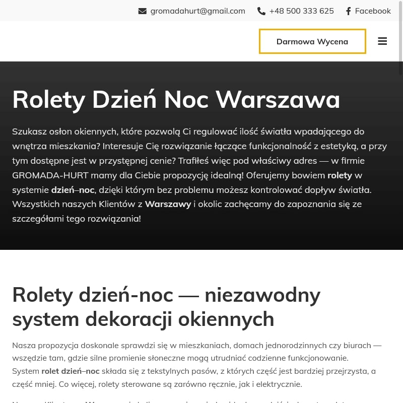 Rolety warszawa wola