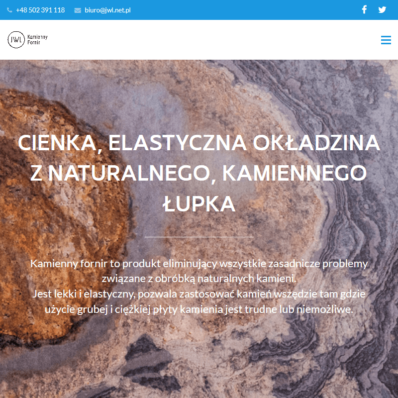 Kamienny fornir cena