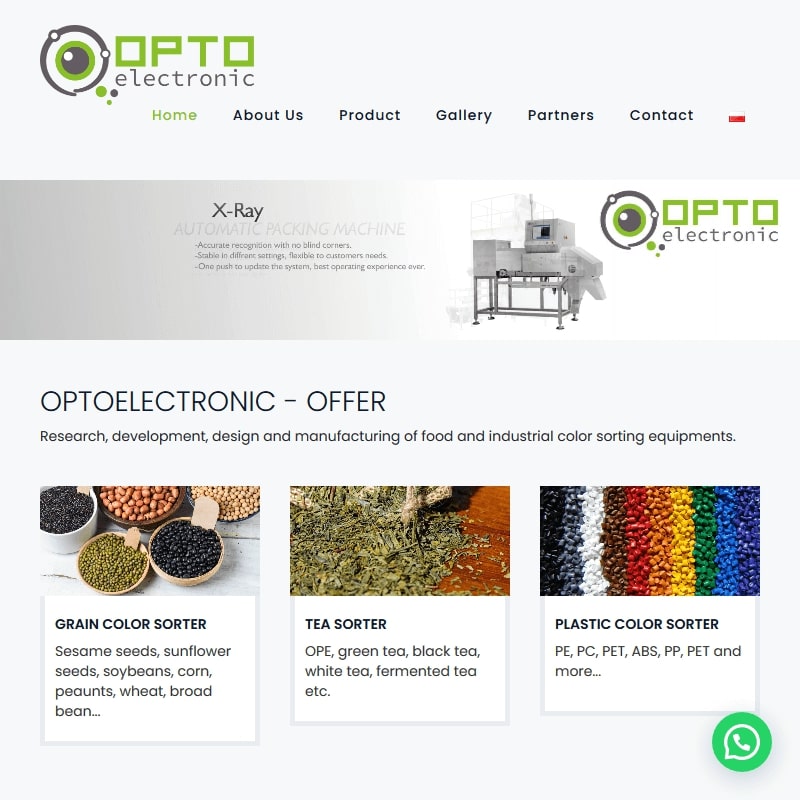 Optyczny sortownik plastiku